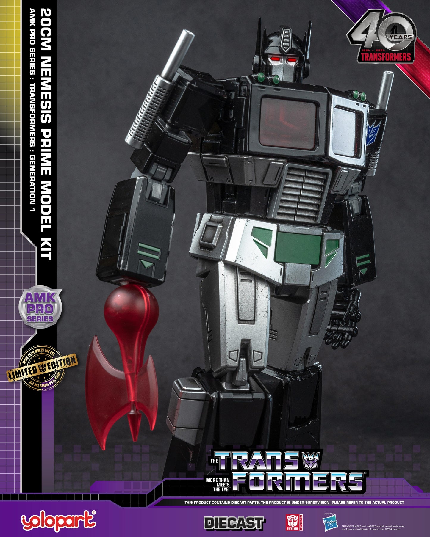 YOLOPARK AMK Pro Series Transformers G1 Nemesis Prime Model Kit